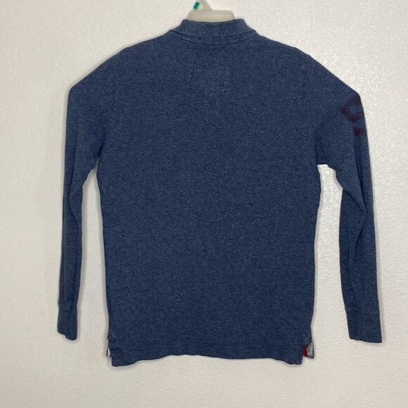 SUPERDRY Men’s “The Superstate Polo” Long Sleeves Bluish Gray Polo Shirt Size XL - Picture 5 of 6